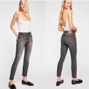 Levi's 501 Skinny Stretch Grey Stonewash Jean NWT